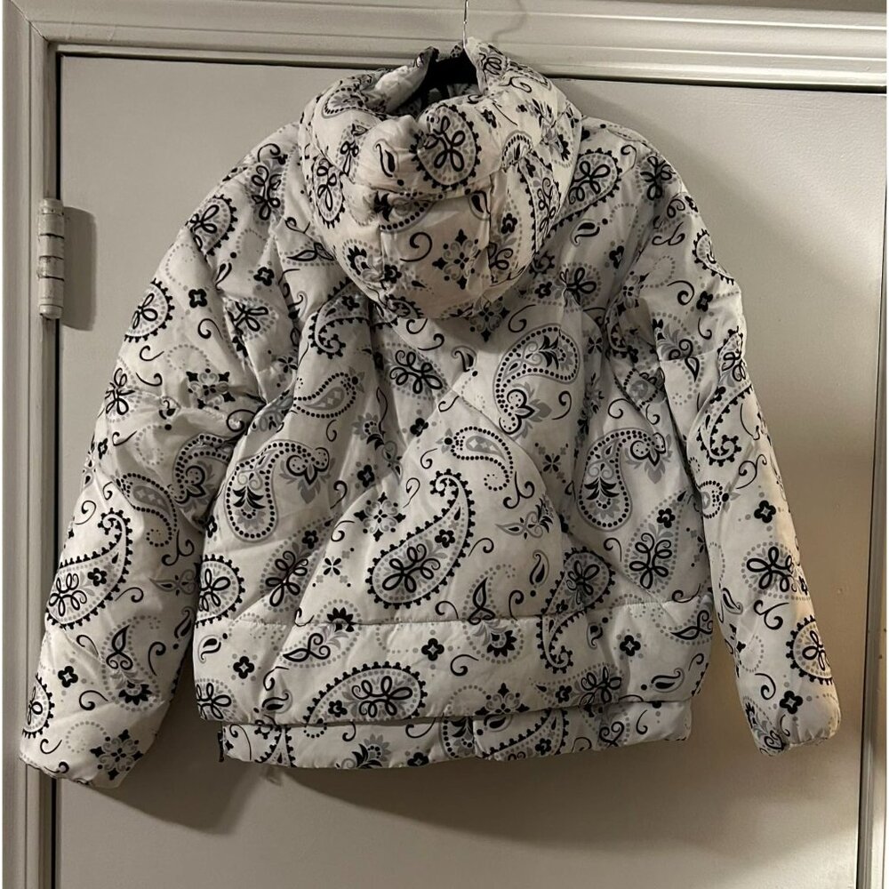 NWT $300 Canadian Giacca Donna Eugenie Bandana Paisley Puffer Jacket White Sz L - Picture 3 of 5